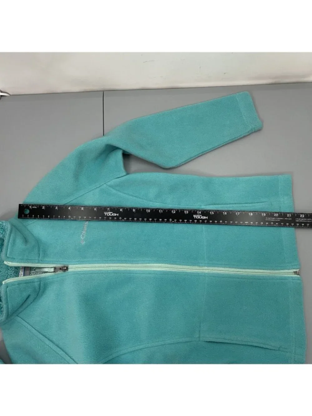Columbia Fleece Jacket Omni Heat Full Zip Pockets Blue Girls Kids Youth M